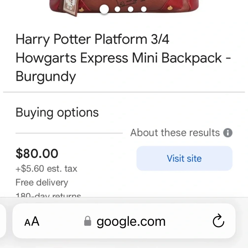 NWOT Harry Potter 9 3/4 mini backpack - Picture 9 of 9